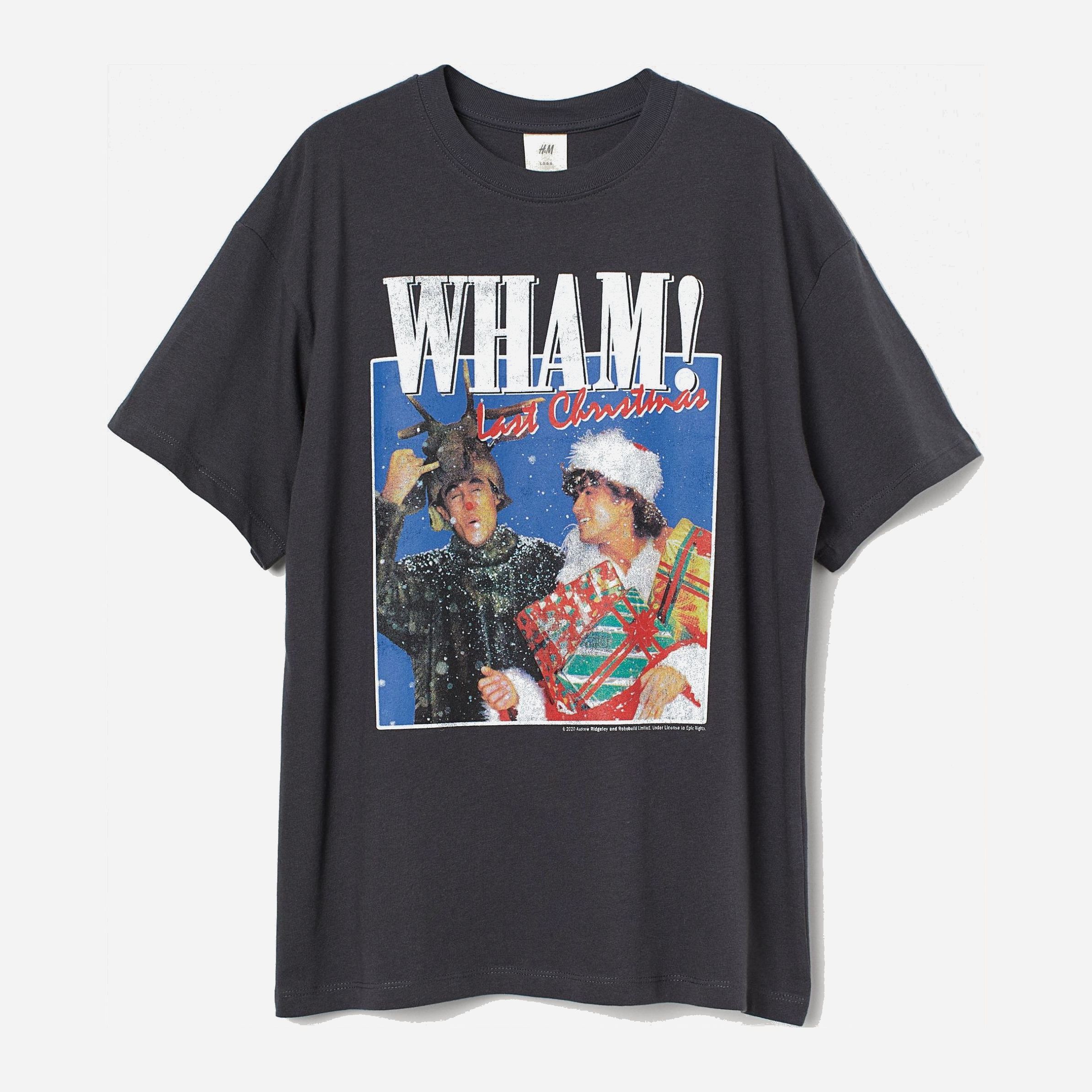 

Футболка H&M 7625582 M Темно-серая Wham!