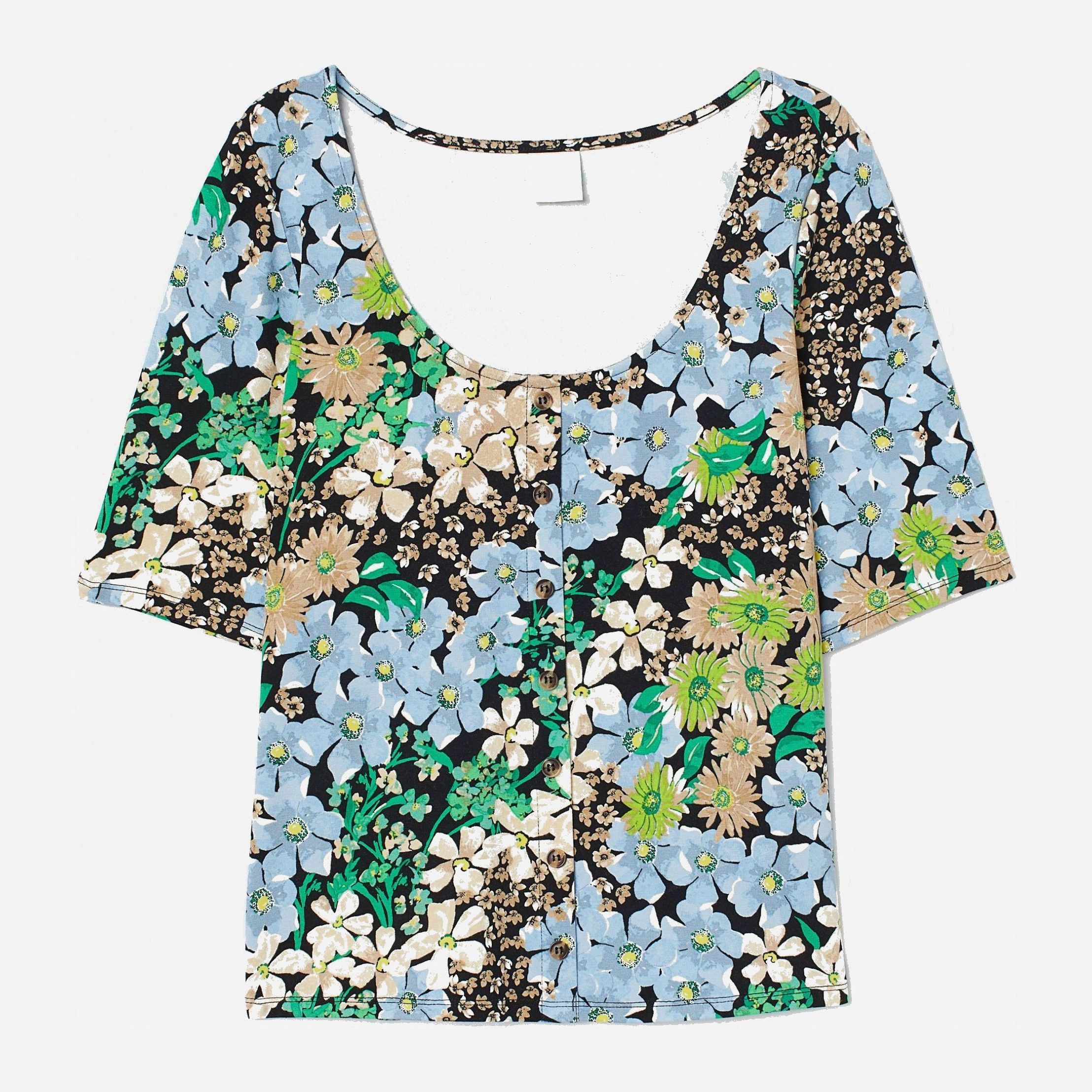 

Топ H&M 8323591 XS Черный с зеленым