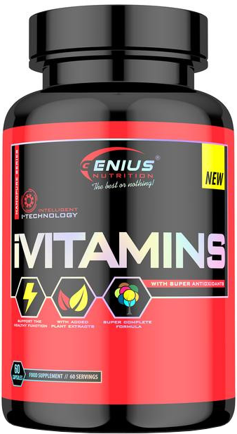 

Витамины и минералы Genius Nutrition iVitamins 60 капсул (5409721079732)