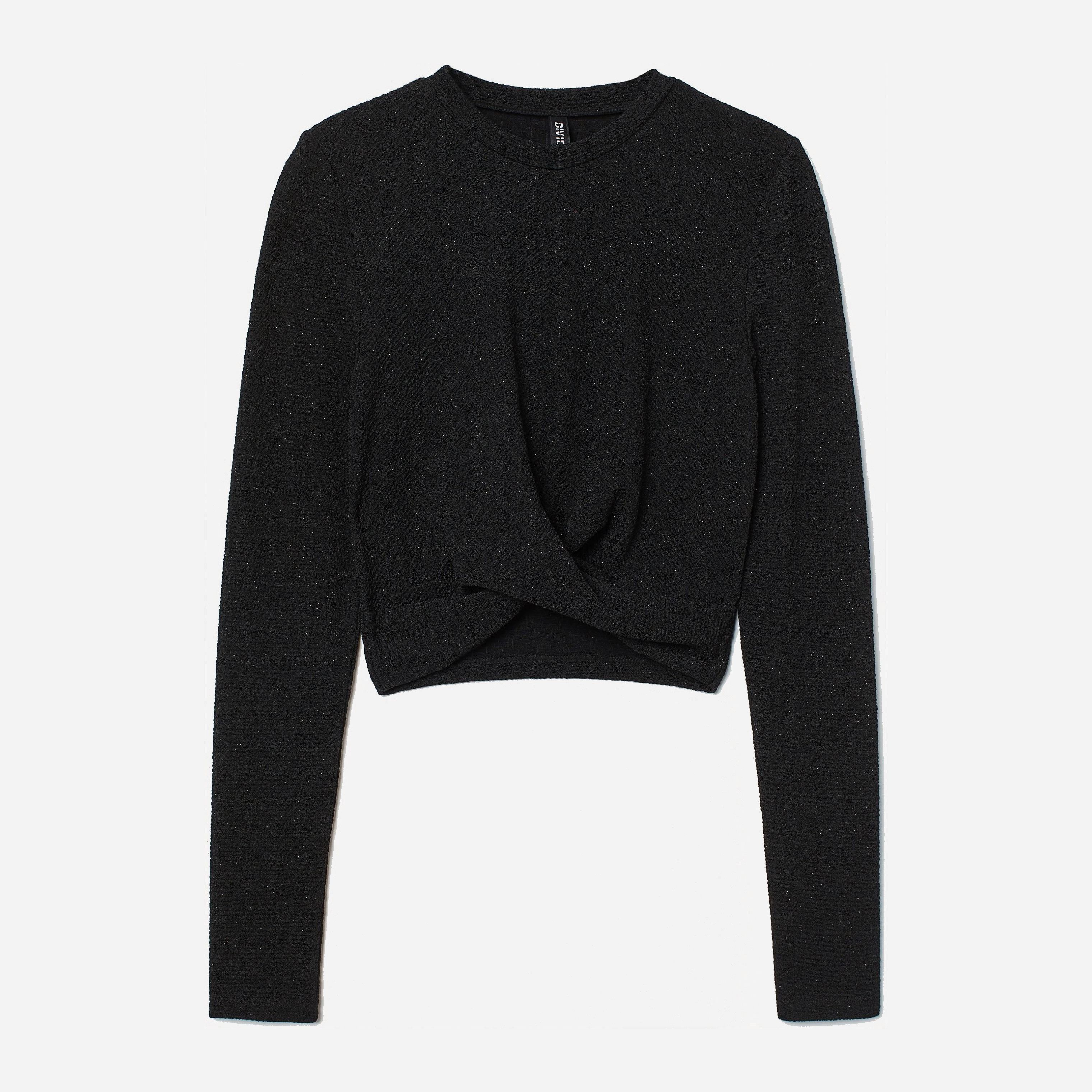 

Топ H&M 9304782 M Черный с блестящим