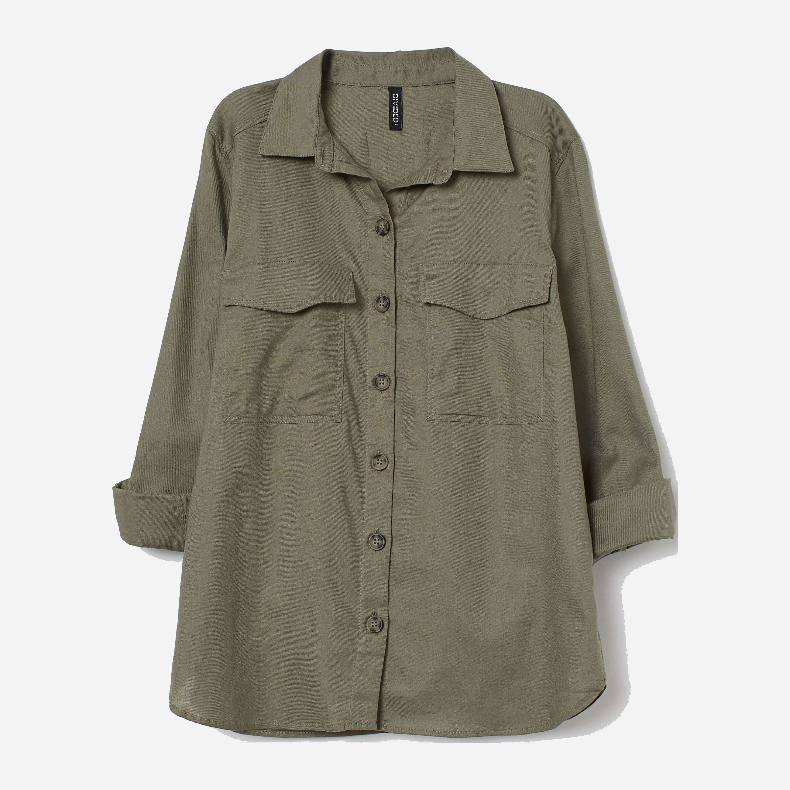 

Рубашка H&M 6893650 32 Зеленая хаки