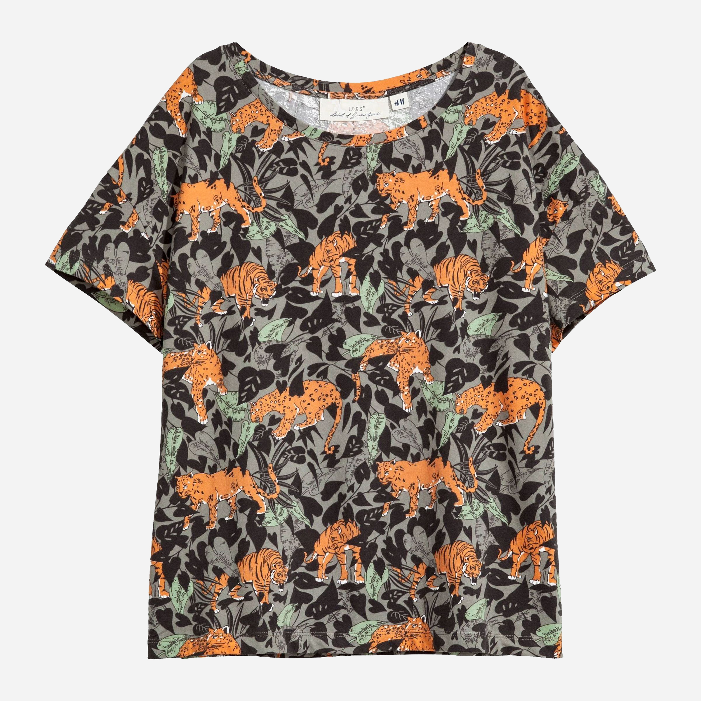 

Футболка H&M 5619376 S Зеленая хаки
