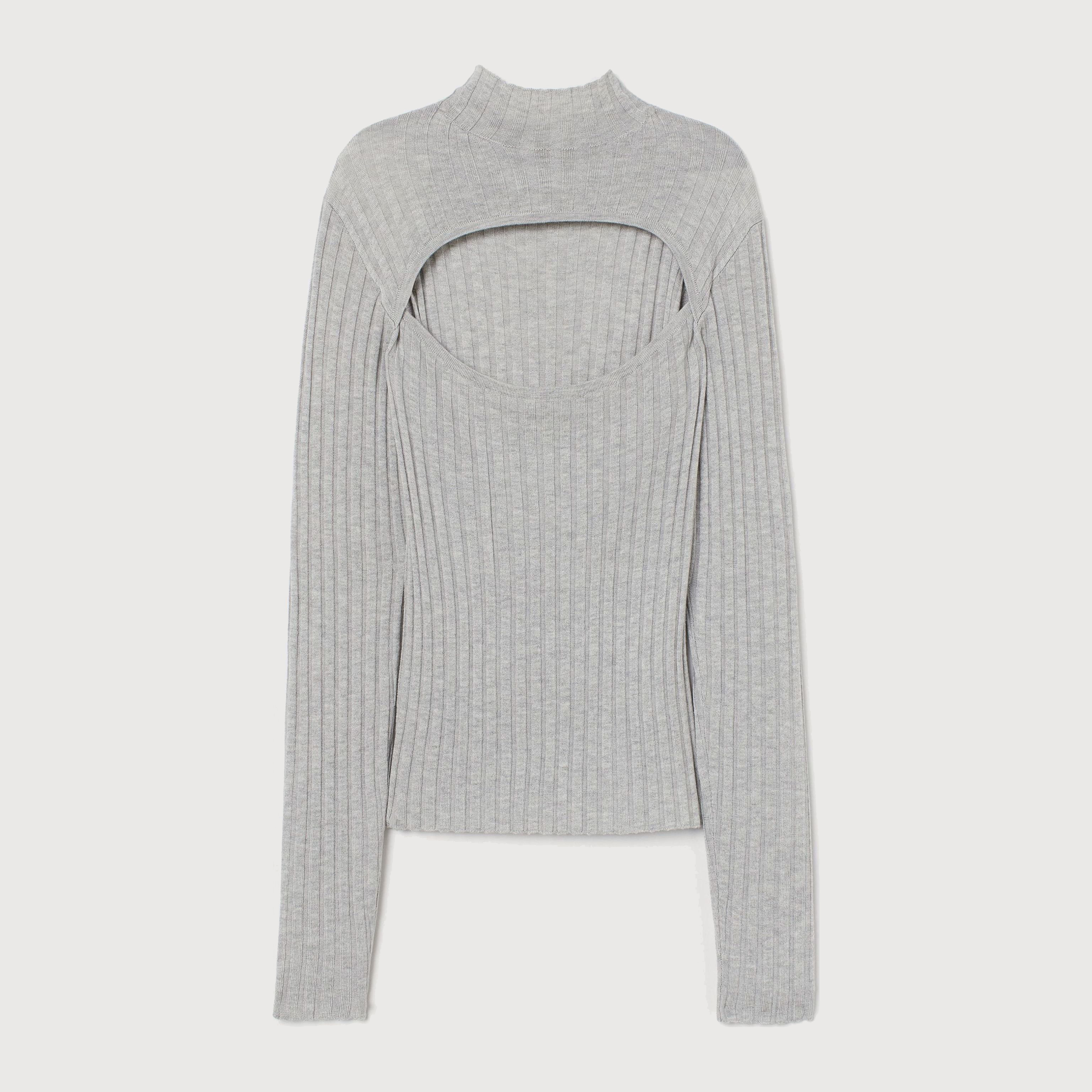 

Водолазка H&M 7655640 S Светло-серый меланж