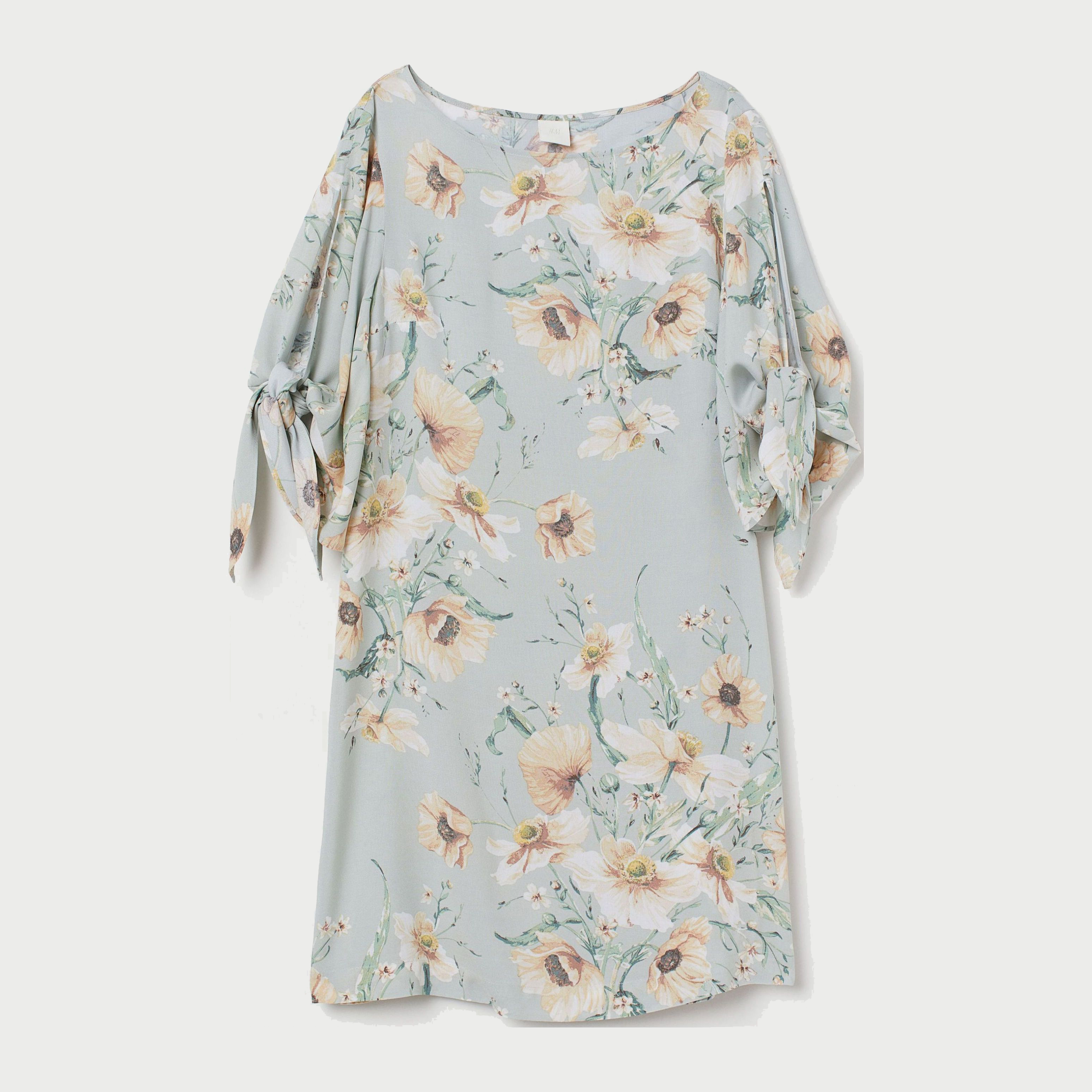 

Платье H&M 6854299 32 Приглушенное зеленое