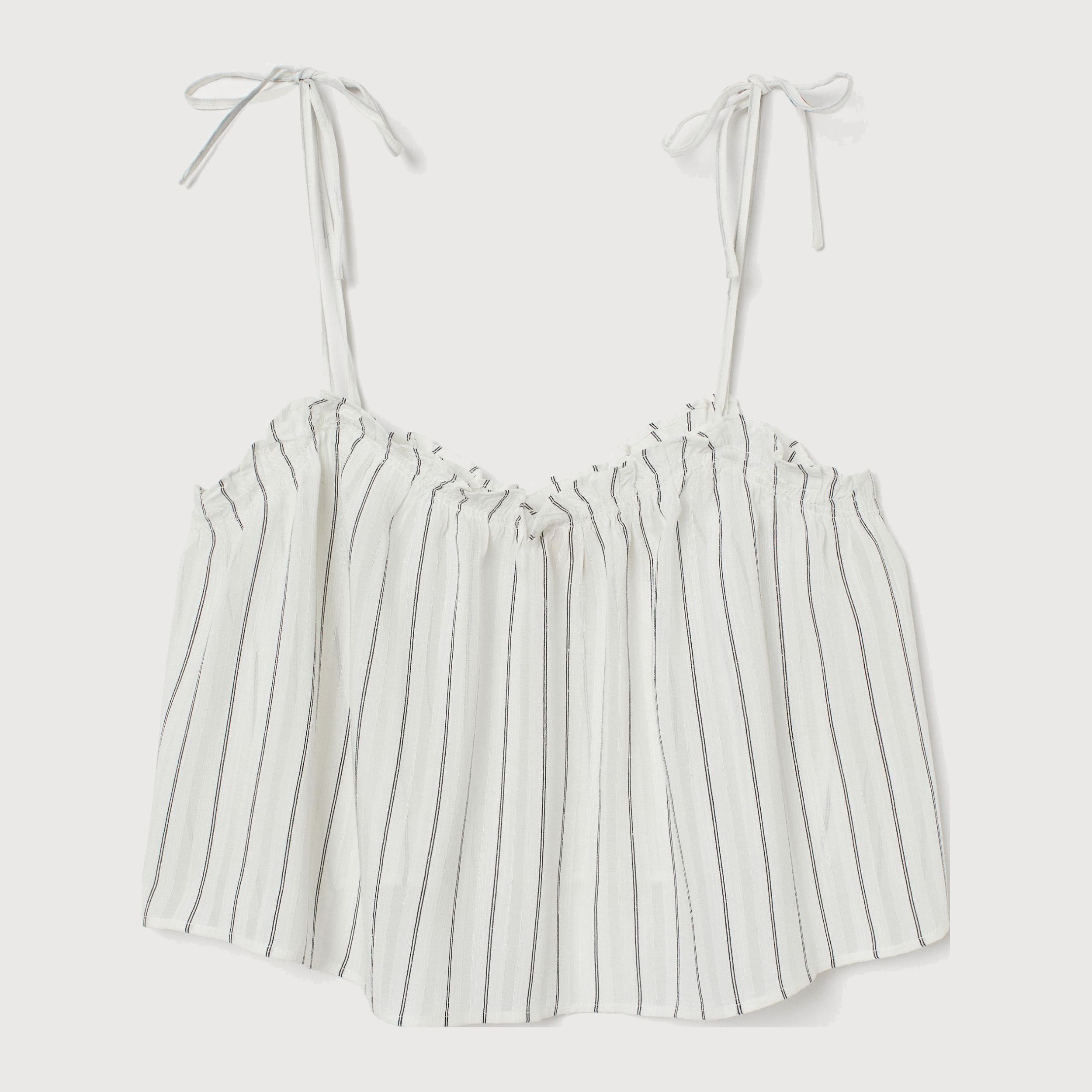 

Топ H&M 7698019 40 Кремовый с черным
