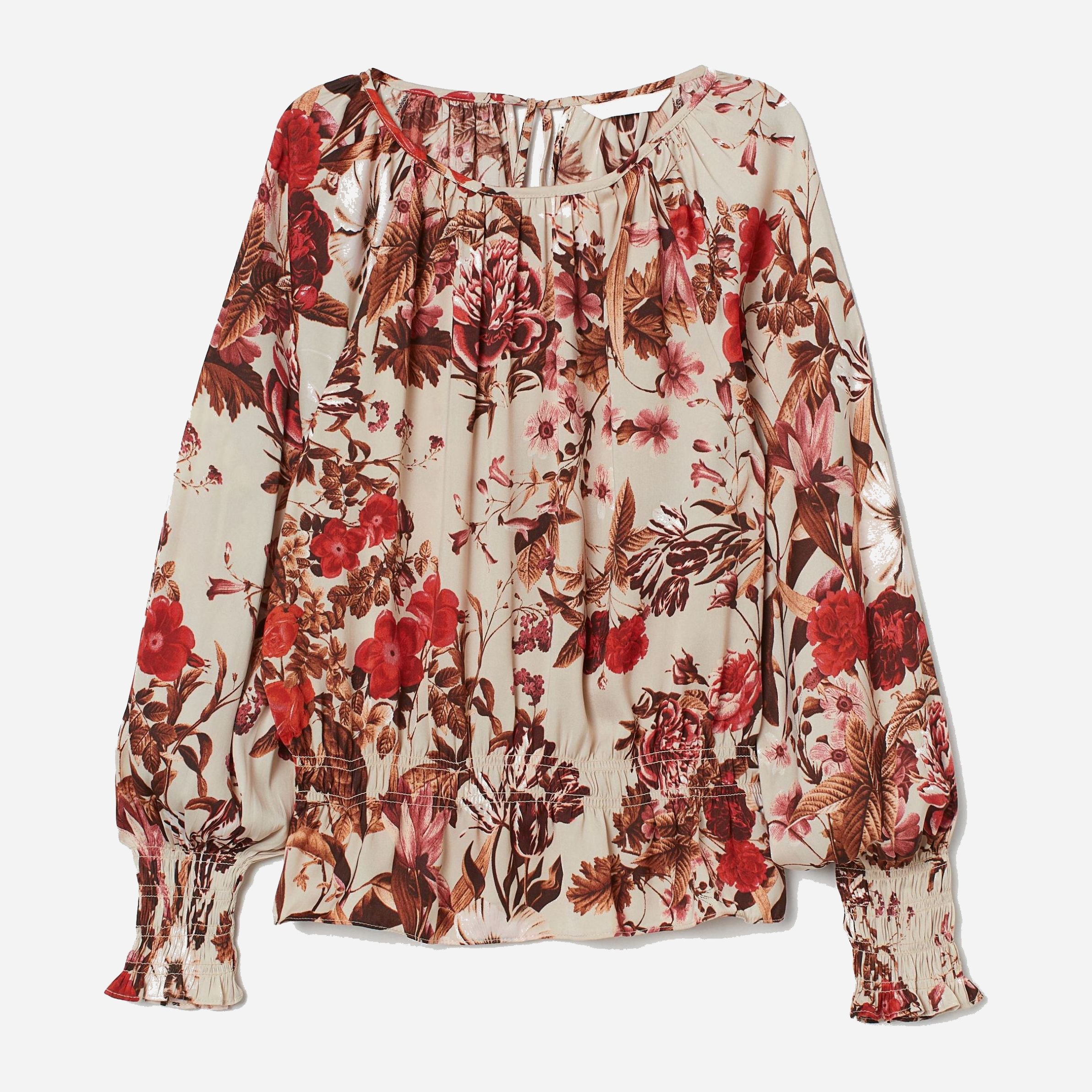 

Блузка H&M 7893090 38 Светло-бежевая
