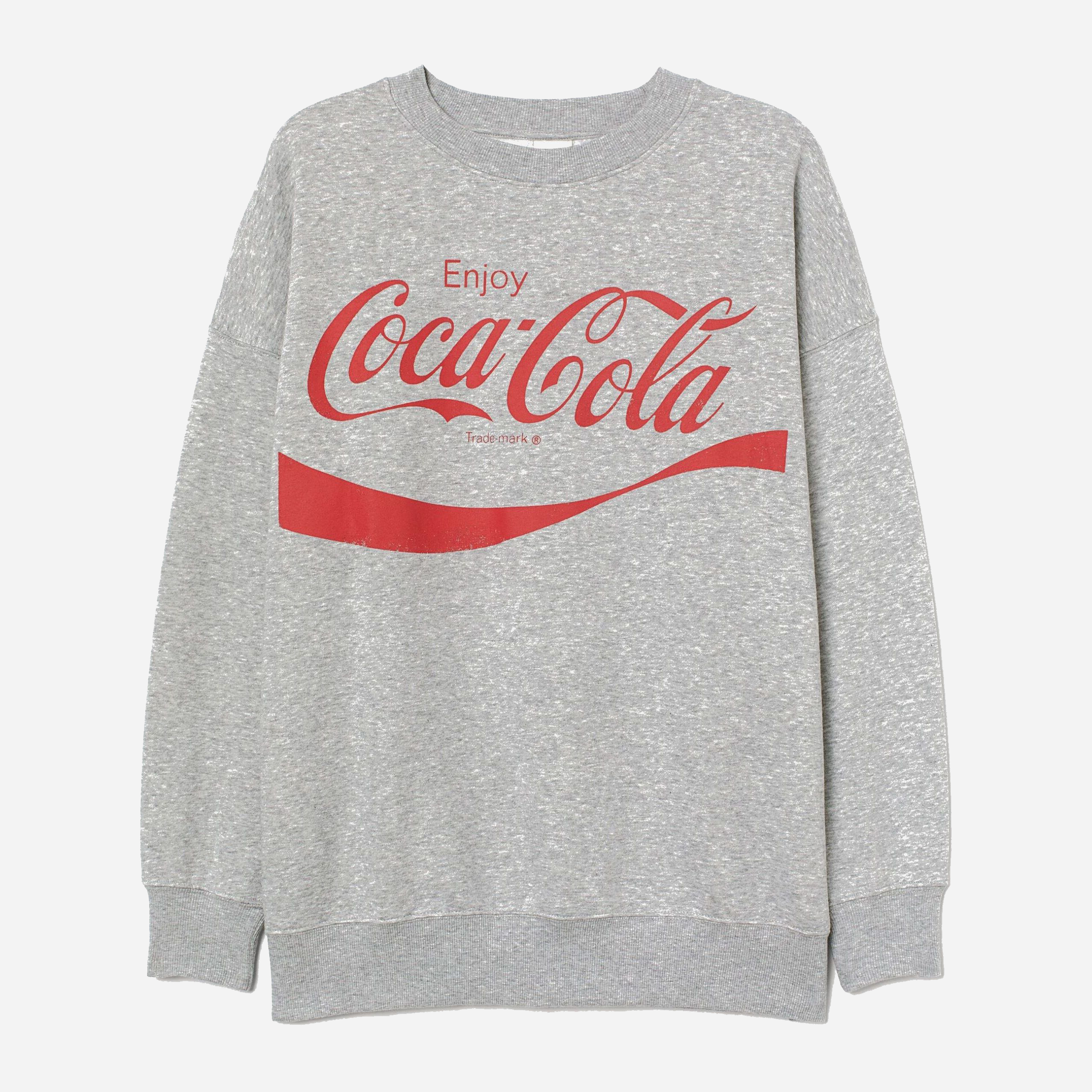 

Свитшот H&M 8759682 2XL Светло-серый меланж Кока-кола