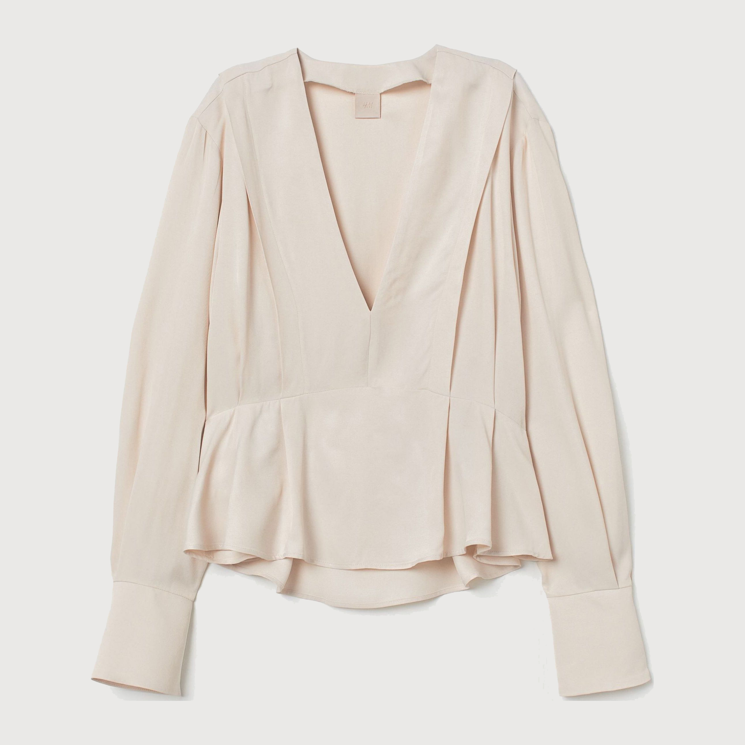 

Блузка H&M 8763451 L Светло-бежевая