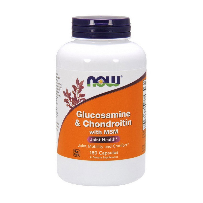 

Хондропротектор NOW Glucosamine & Chondroitin with MSM Capsules 180 капс Без вкуса (582051)