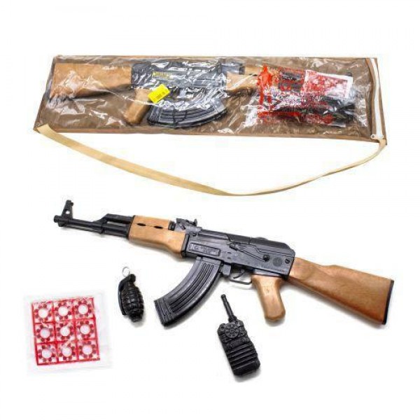 

Детский автомат Golden Gun "АК-47" с пистонами и аксессуарами