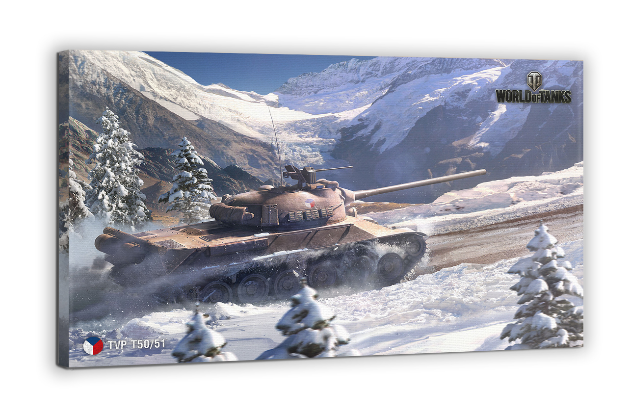 

Картина на холсте BEGEMOT WOT Танк T110E5 World of Tanks Галерейная натяжка 40x89 см