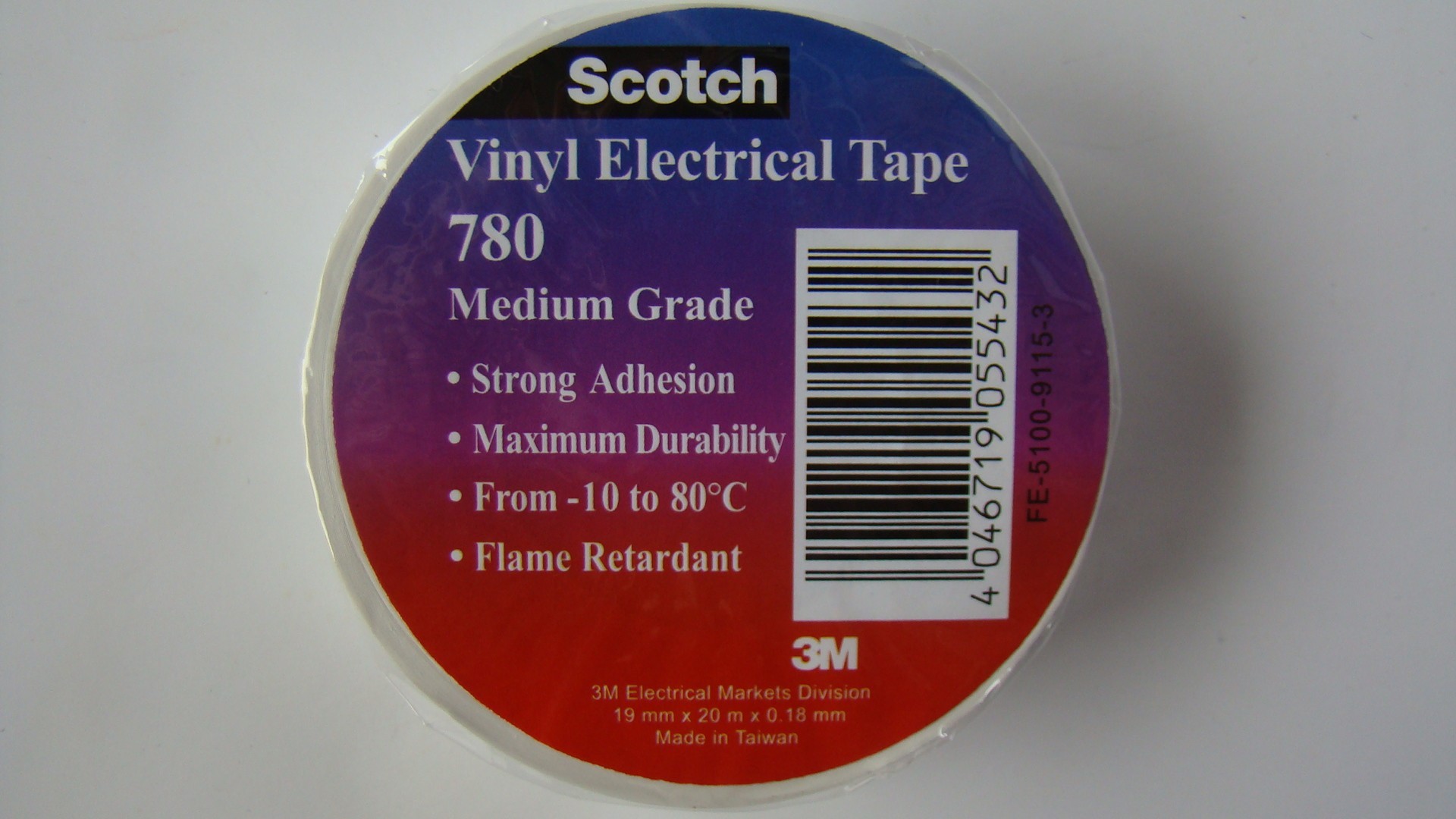 

Изолента 3M Scotch 780 White 19 ммх20 м 10шт