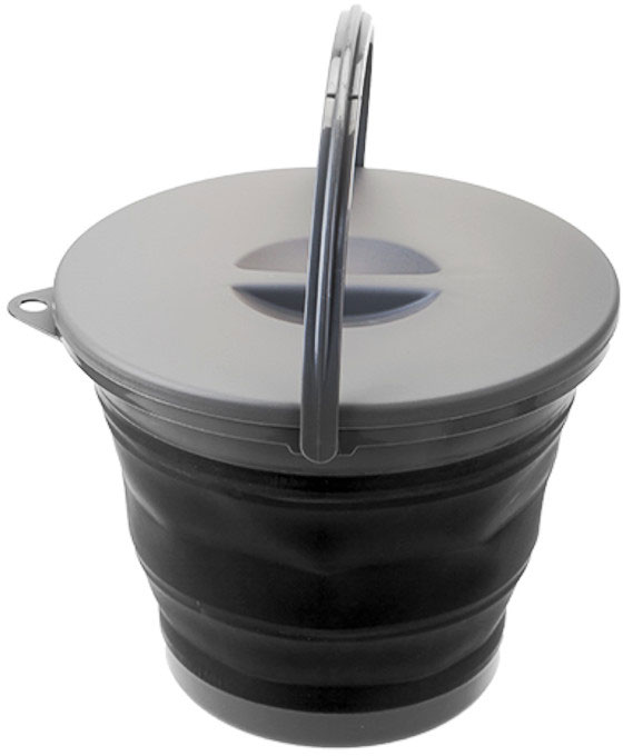

Ведро складное с крышкой Summit Pop Bucket With Lid 5 л Black/Grey (666064)