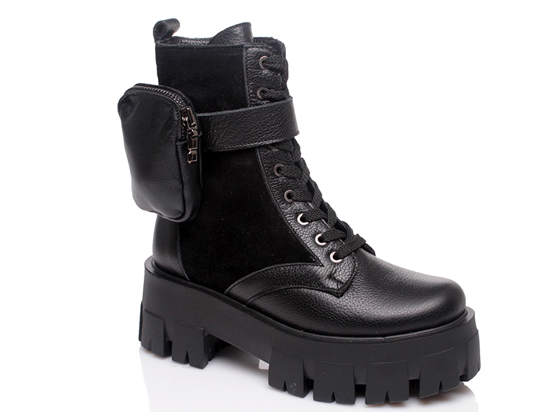 

Женские ботинки деми Prime 1342 черная замша-кожа Черный р.38 (25 см.)