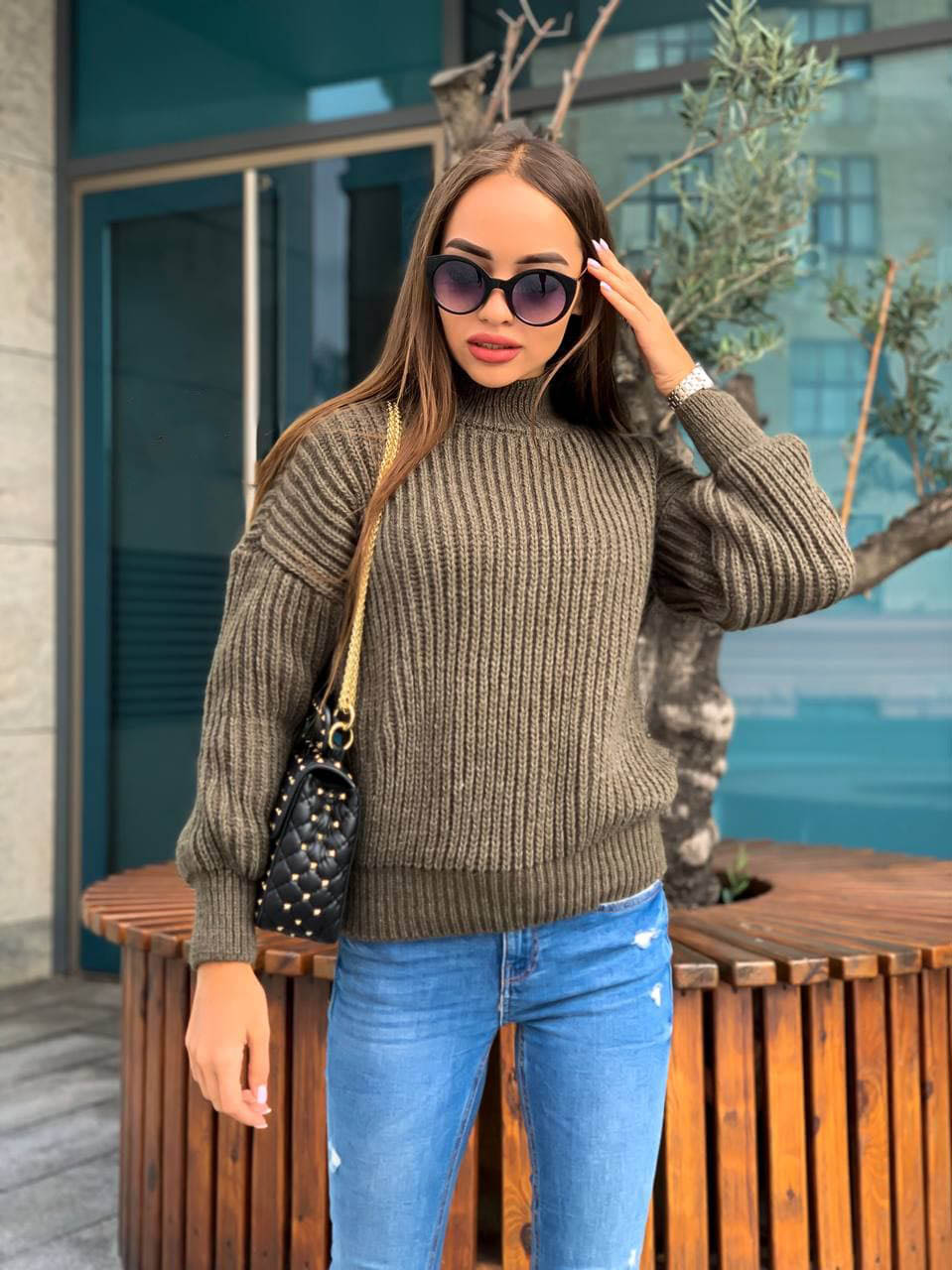 

Fashions • Свитер женскии оверсаи з Лина Fashions 42-52 хаки (850)