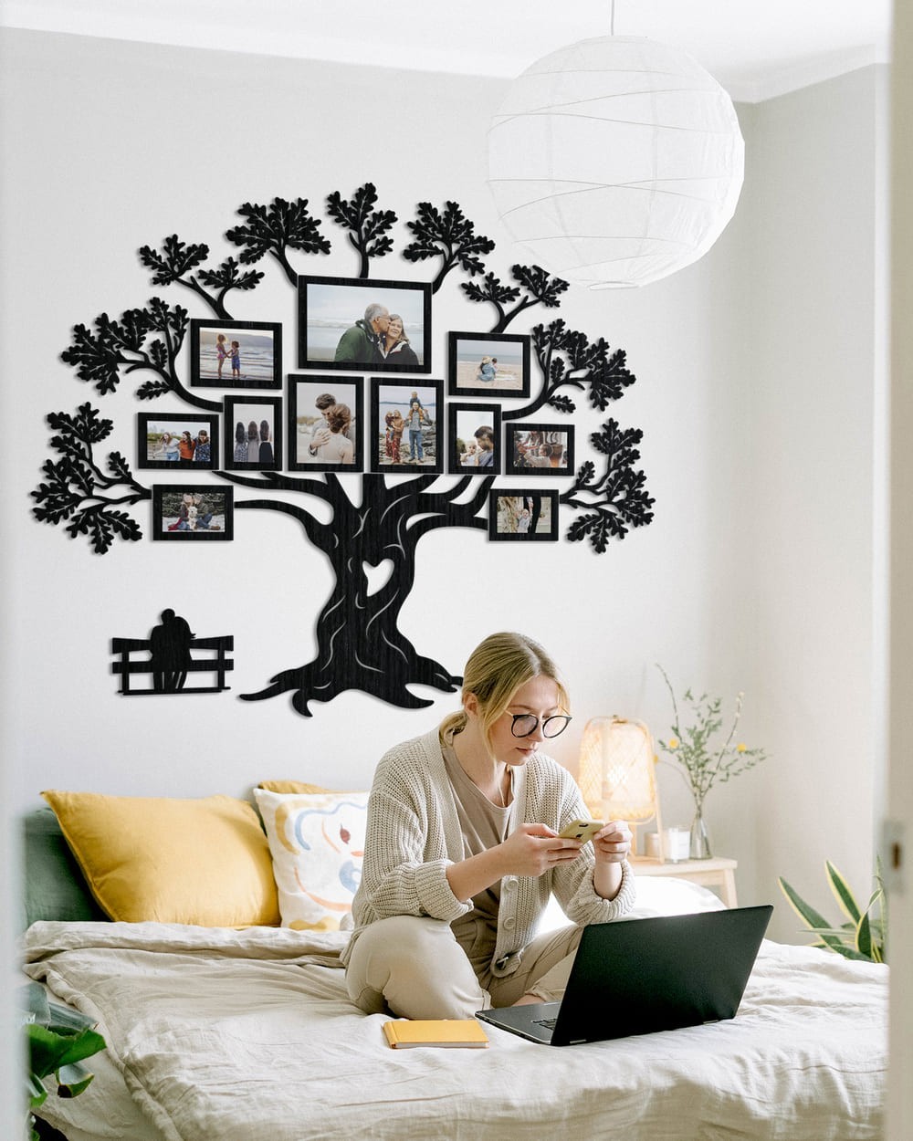 

Семейное дерево для фотографий 11 рамок LikeWood Happy Family S 130 × 114 см Черный