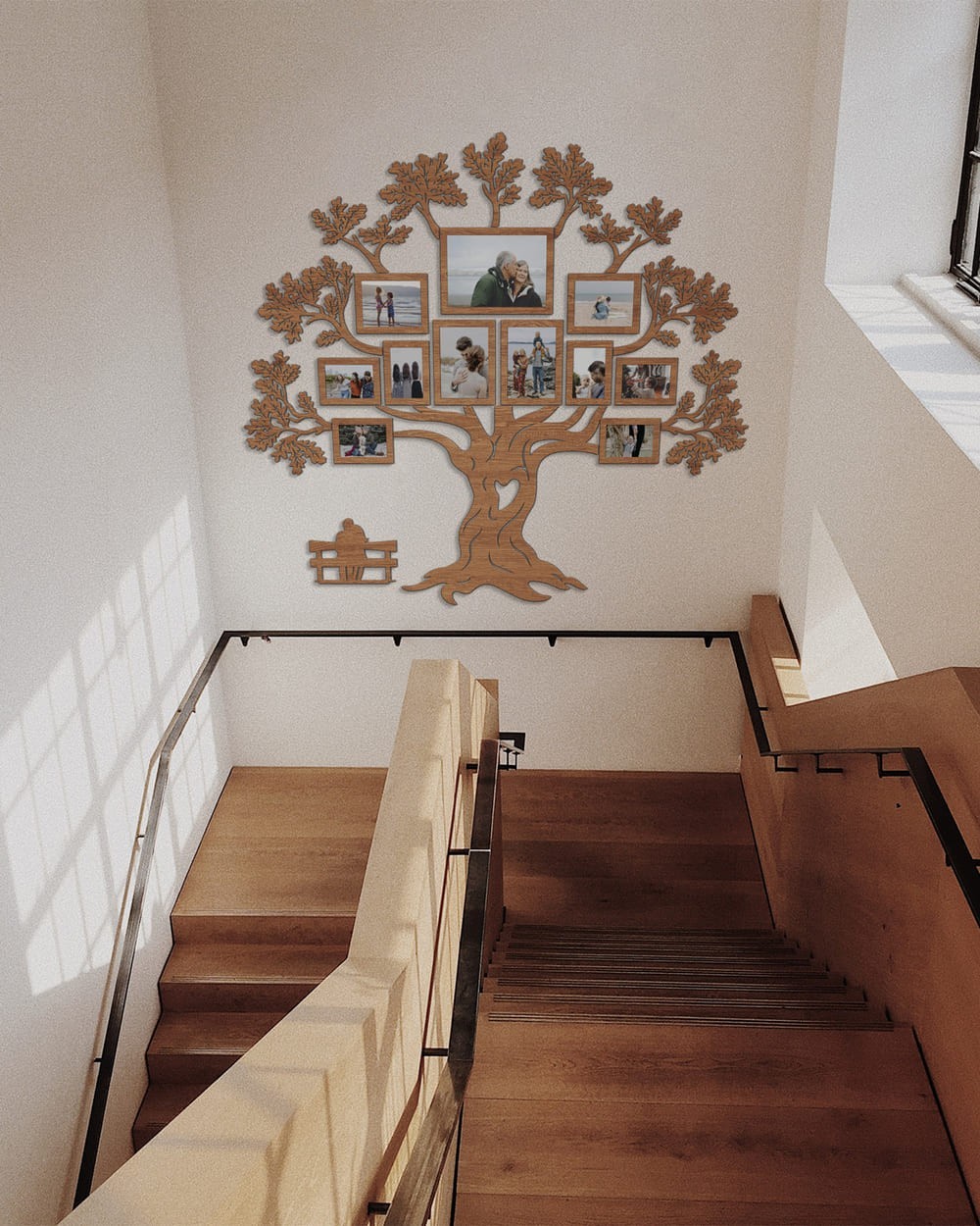 

Семейное дерево для фотографий 11 рамок LikeWood Happy Family L 200 × 175 см Светлый орех