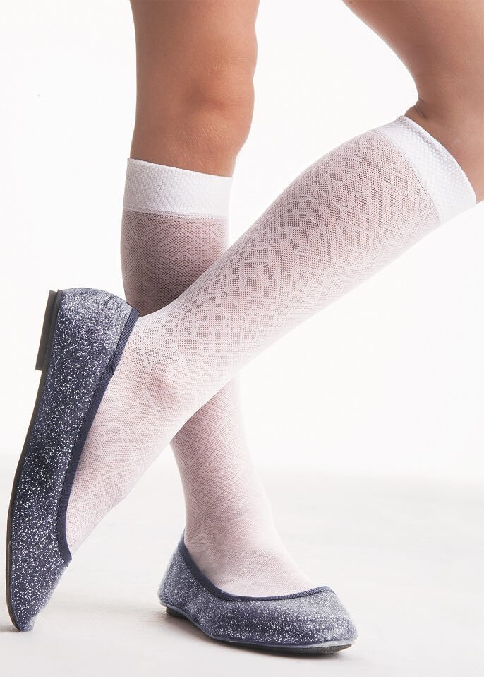 

2пары детские капроновые гольфы подколенники на девочку Knittex Zuzia - Белые, 2пары детские капроновые гольфы подколенники на девочку Knittex Zuzia 18-22 Белые