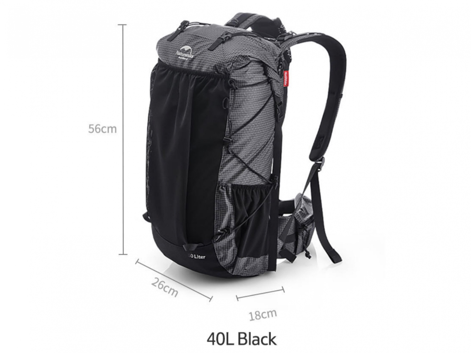

Туристический рюкзак Naturehike Rock 40L+5L black