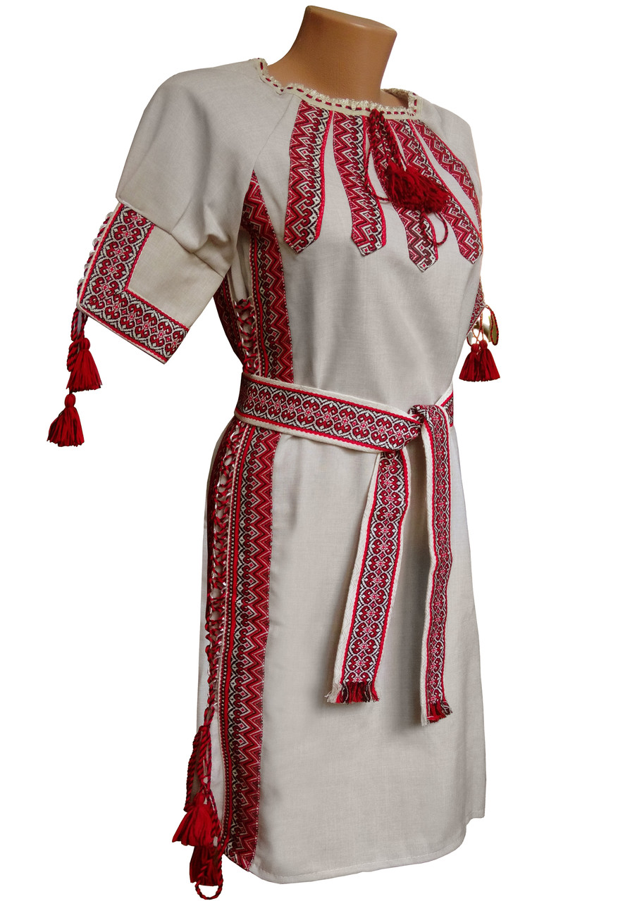 

Жіноча вишита сукня НОКО "Ромби" Бежива із червоним  02012-1, Жіноча вишита сукня НОКО "Ромби" Бежива із червоним 54 02012-1-54