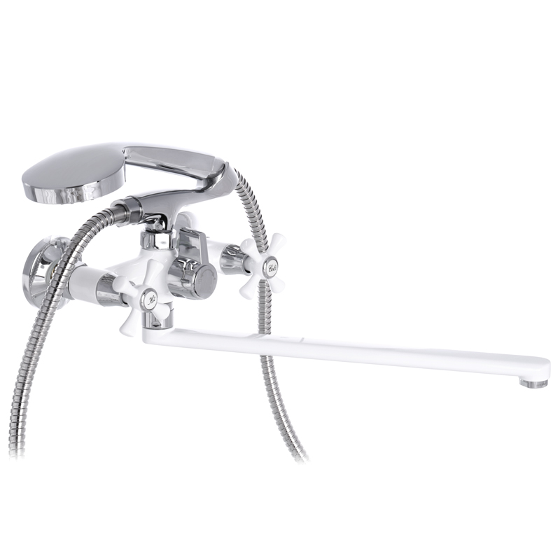 

Смеситель для ванны MIXXUS OMEGA 140 WHITE (MI2768), белый (SX703518)