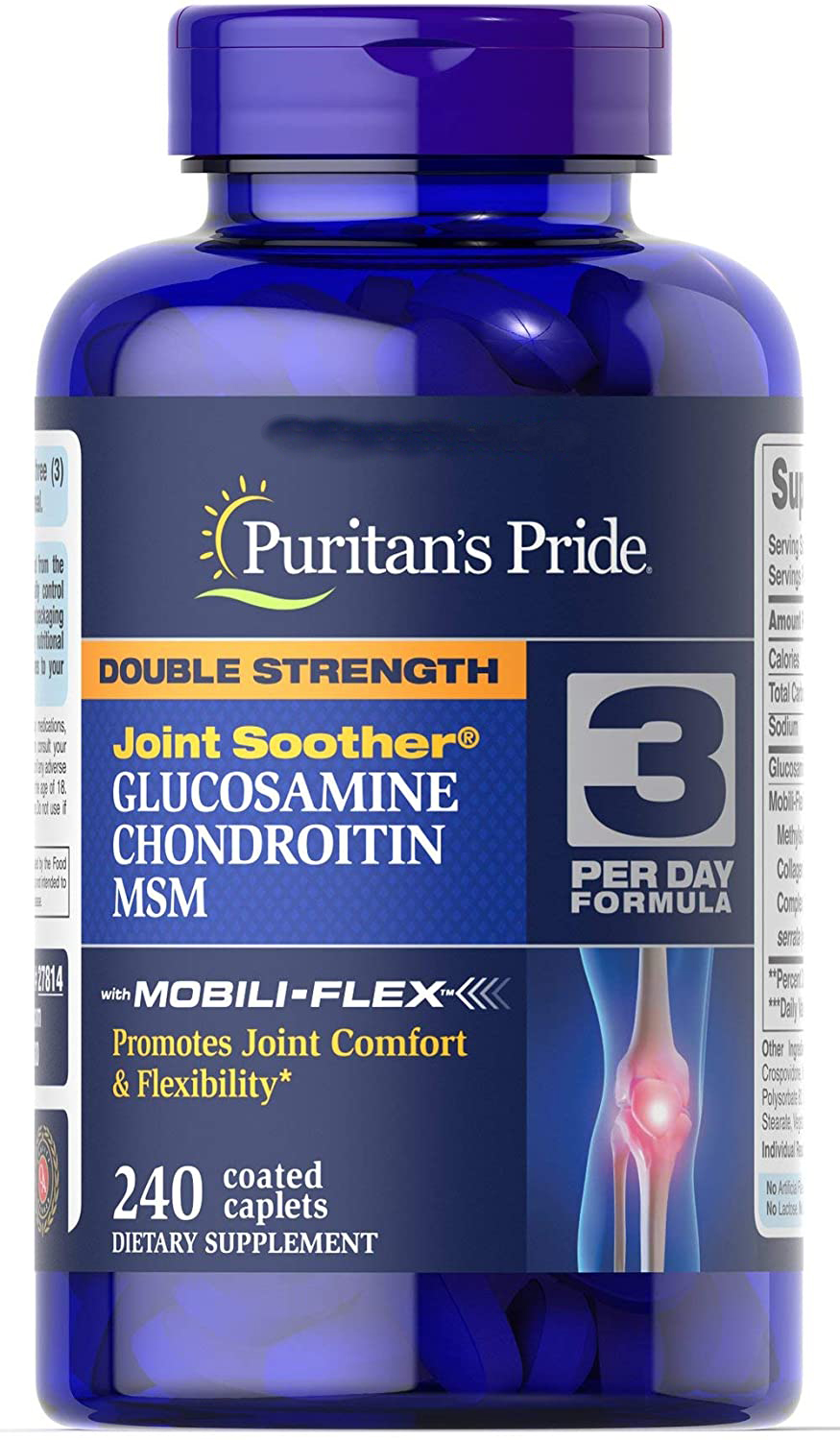 

Хондропротектор Puritan's Pride Double Strength Glucosamine, Chondroitin & MSM Joint Soother 240 таблеток (438433771)