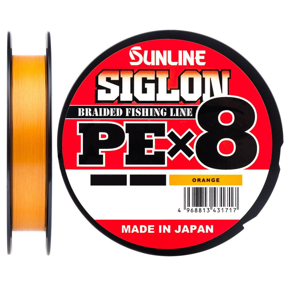 

Шнур Sunline Siglon PE х8 150m оранжевый #2.0/0.242mm 35lb/15.5kg