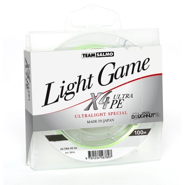 

Шнур Team Salmo Light Game X4 Ultra PE 100m #0.25/0.042mm 4lb/1.74kg (5014-004)