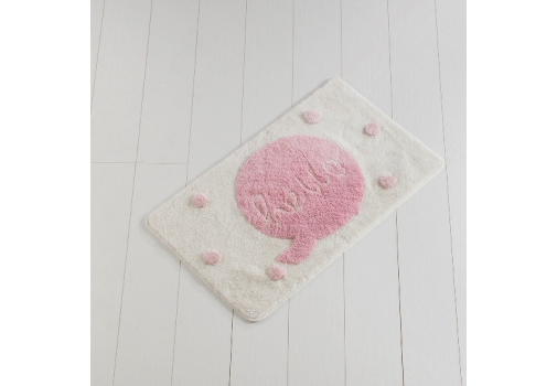 

Коврик для ванной Chilai Home Hello 60*100 Бело-розовый