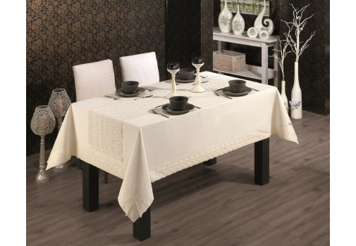 

Скатерть Tabe Joie Collection Krem Кремовый