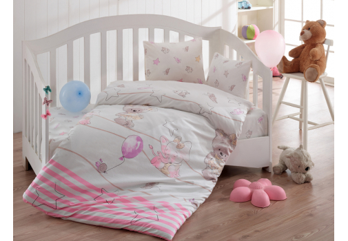 

Постельное белье Class Olivia v1 Pembe 100x150 Бело-розовый