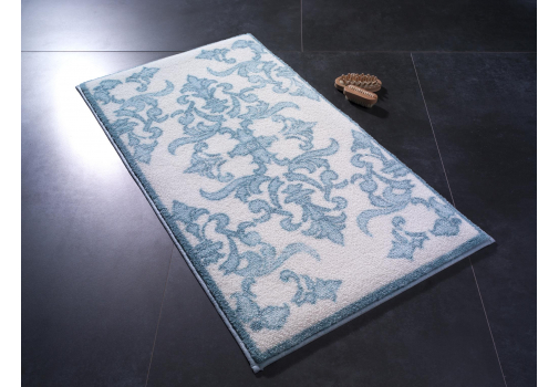 

Коврик для ванной Confetti Shabby Damask Mavi 80*140 Бело-синий
