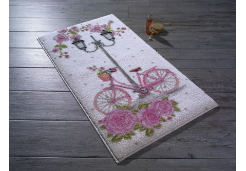 

Коврик для ванной Confetti Romantic bike pembe 50*57 Разноцветный