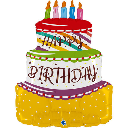

Фигура GRABO-ГР Торт цветной Happy Birthday (УП) 78532