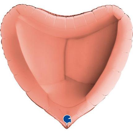 

Сердце 36 "GRABO-ГР Металлик розовое золото (УП)