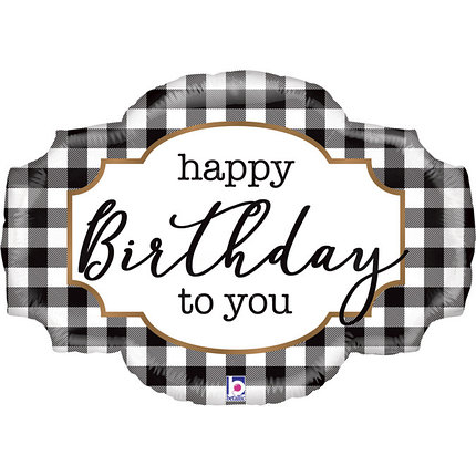 

Фигура Happy Birthday to yo черно-белый (Грабо)