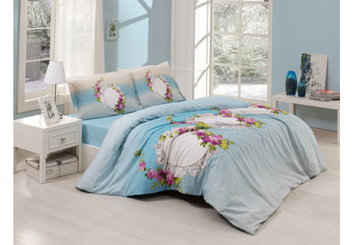 

Комплект постельного белья Gokay Izem 160x220x2 Синий