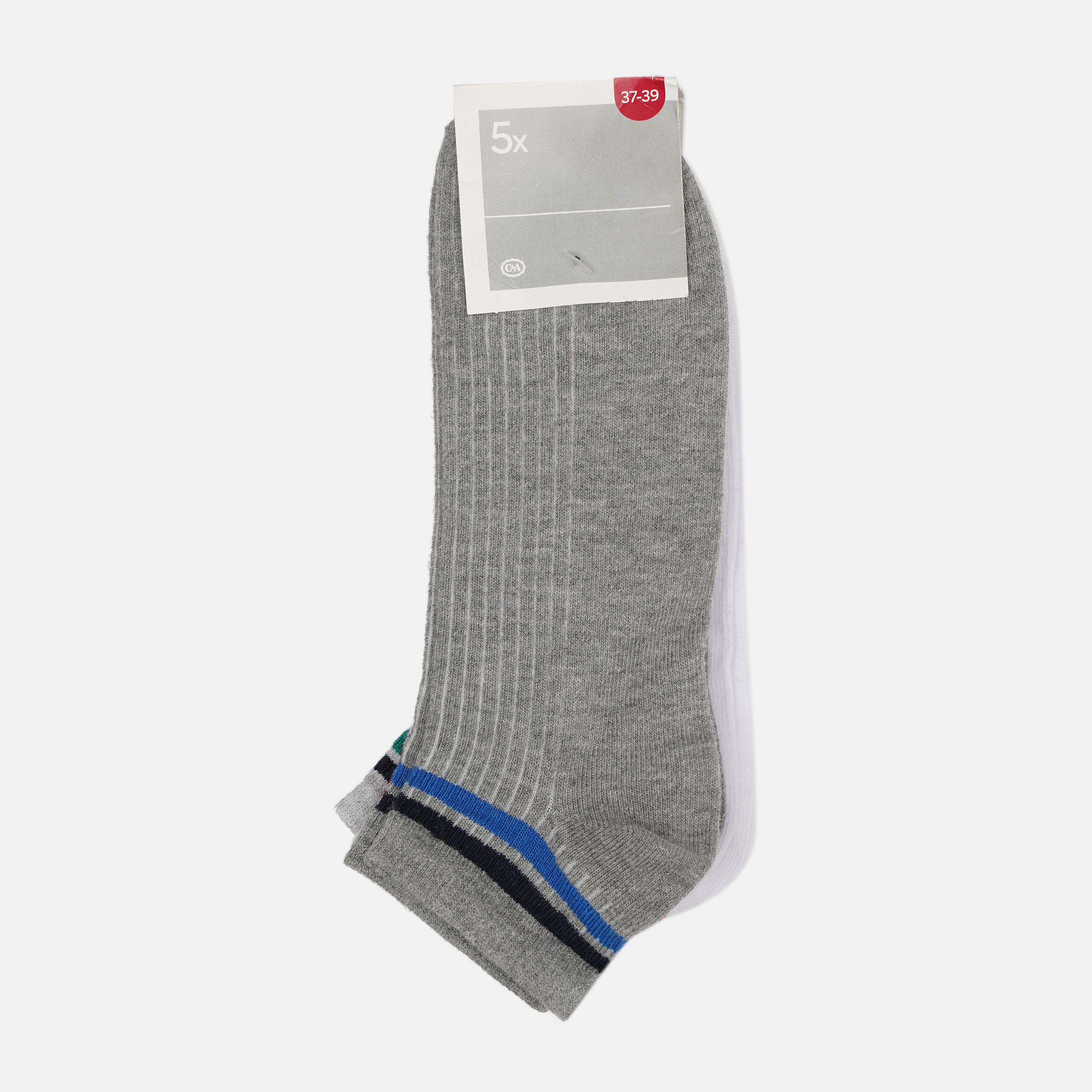 

Набор носков C&A 418-63-64365-505 - 5 пар Серый/Белый, Набор носков C&A 418-63-64365-505 34-36 5 пар Серый/Белый