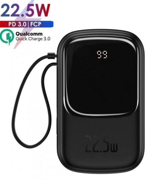 

Павербанк Baseus Display 20000 mAh 22.5W + кабель Lightning black