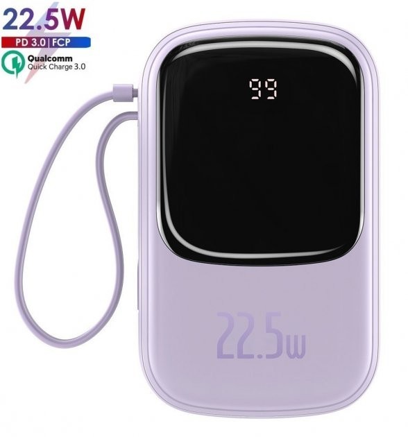 

Павербанк Baseus Display 20000 mAh 22.5W + кабель Type-C purple