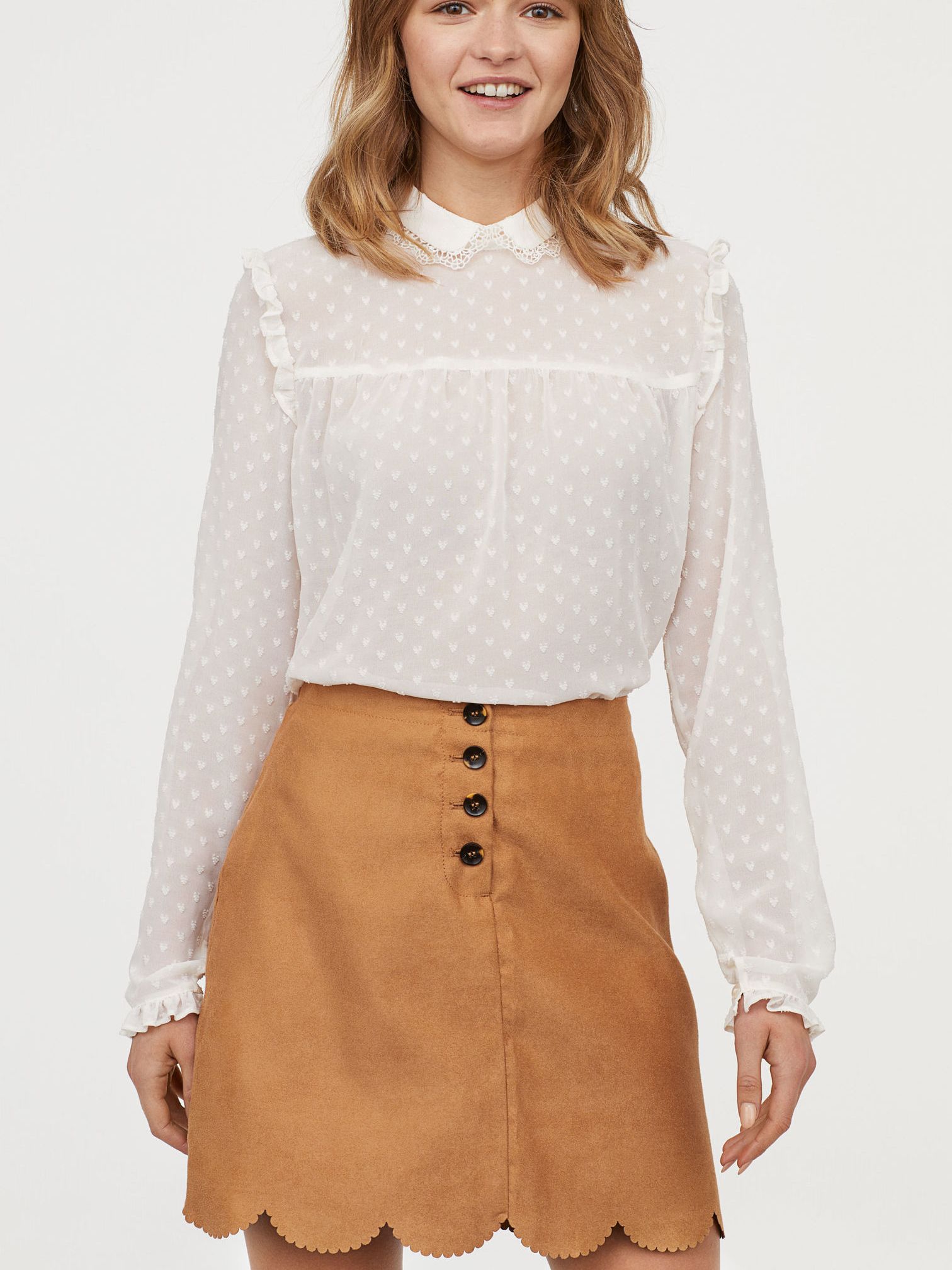

Юбка из искусственной замши H&M 09-0719521-001 38 Кофейная (СА2000001867662)