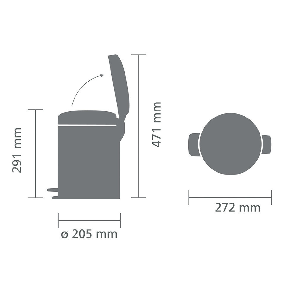 

Ведро для мусора Brabantia Pedal Bin Newicon Almond 5 л 112423