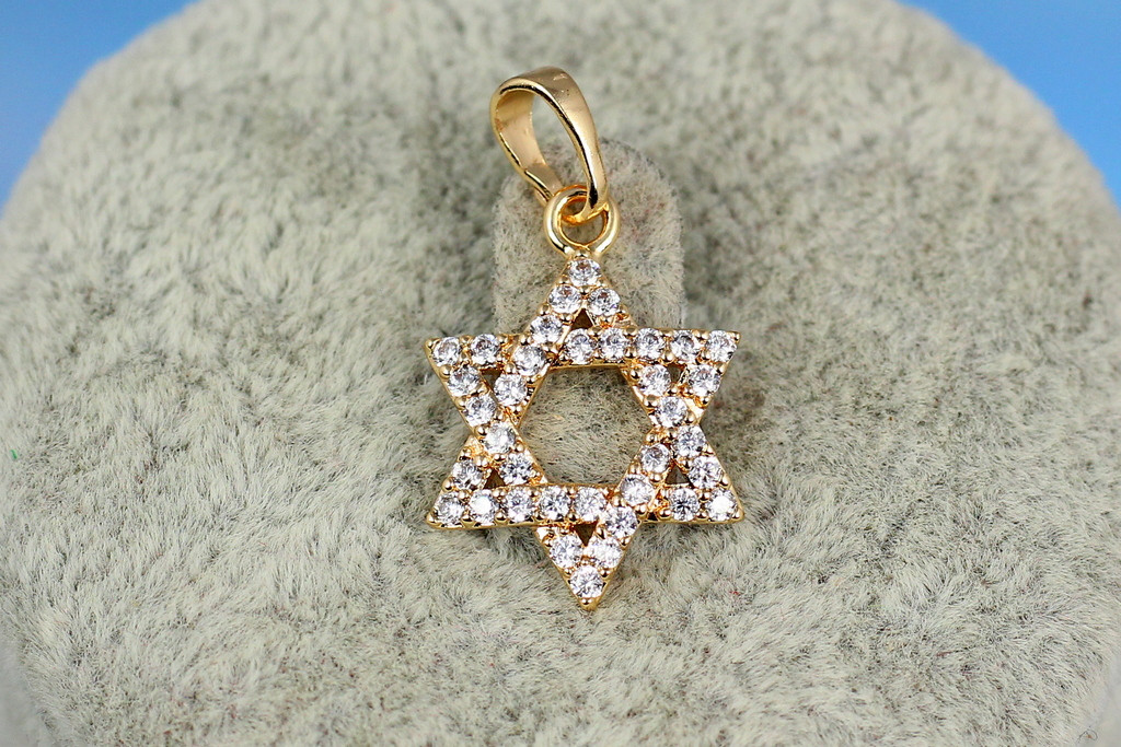 

Кулон Xuping Jewelry звезда Давида из камней 1,5 см золотистый