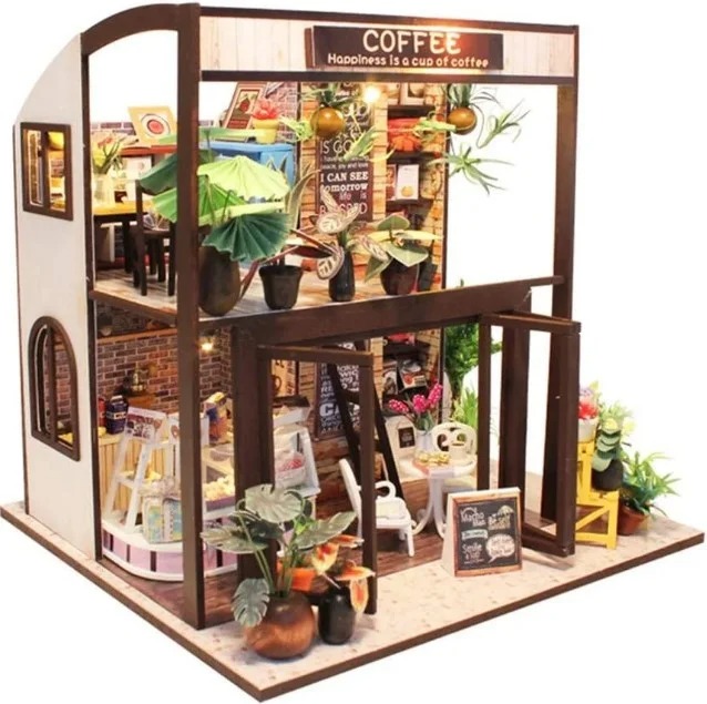 

Конструктор 3D интерьер Roombox DIY mini house MD 2505 М027 с подсветкой