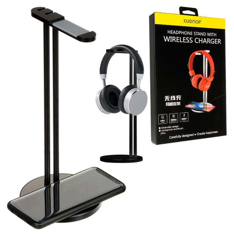 

Беспроводное зарядное устройство Xuenair HR-23 с подставкой для гарнитуры black