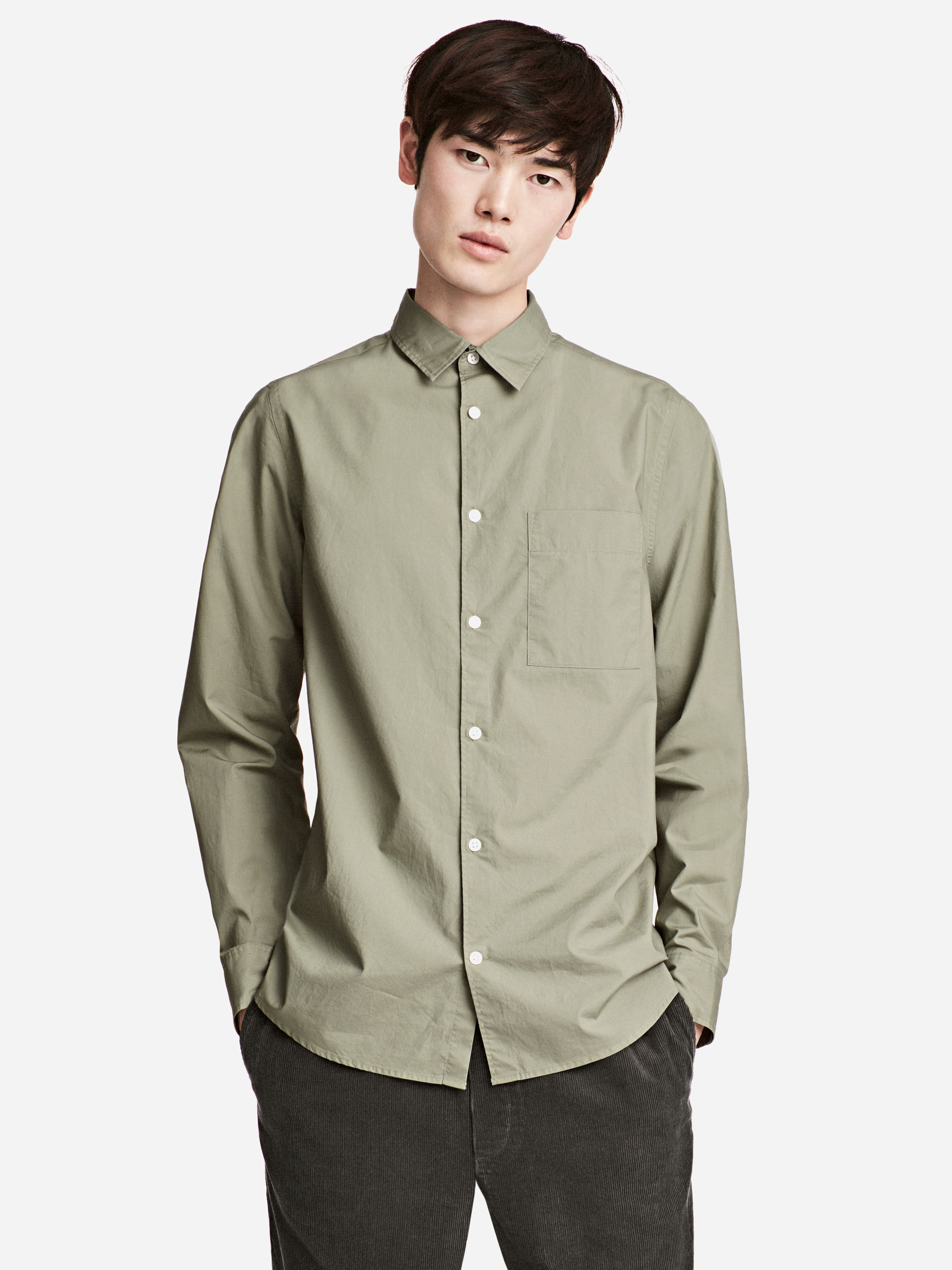 

Рубашка H&M XAZ074834KZVV M Оливковая