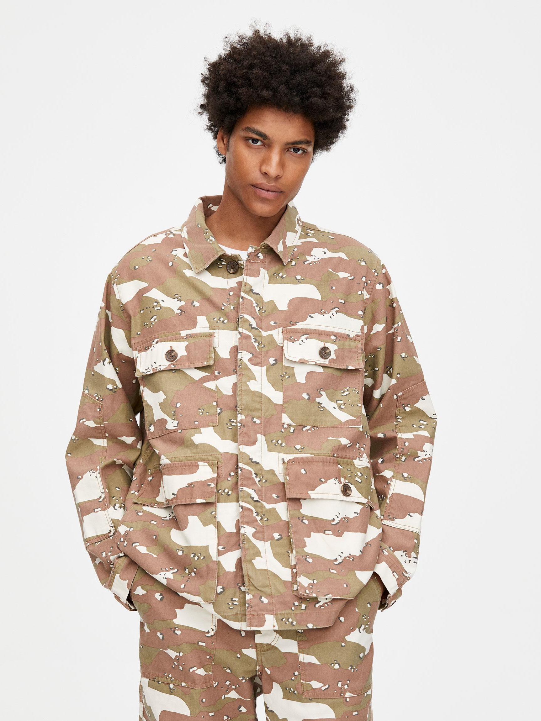 

Куртка-рубашка Pull & Bear XAZ240802YMPF M Милитари