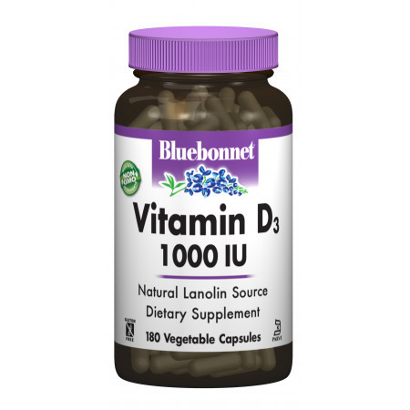 

Витамины Bluebonnet Nutrition Vitamin D3 1000 IU 180 капсул (333104)