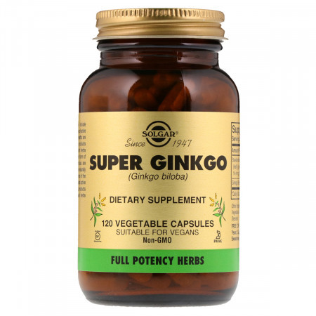 

Препарат для повышения умственной энергии и работы мозга Solgar Super Ginkgo Biloba 120 капсул (333868)
