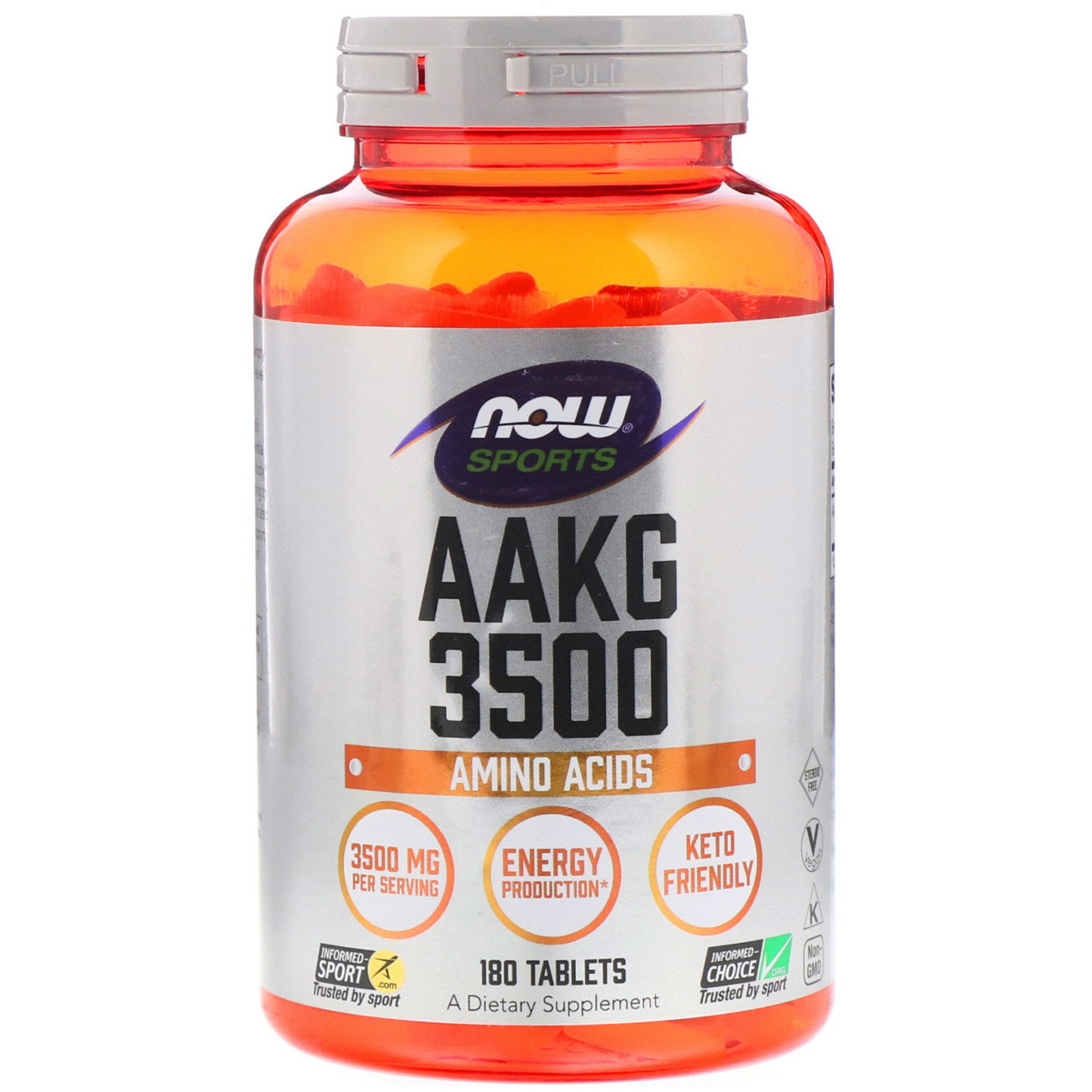 

Предтренировочный комплекс NOW Foods AAKG 3500 180 таблеток (10454242)